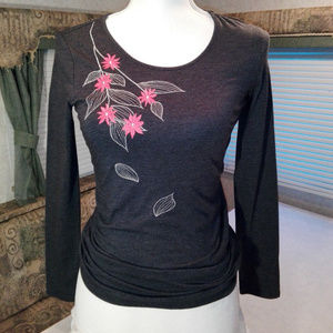 Old Navy XL(14) Gray Stretch Fit Junior Ladies Top